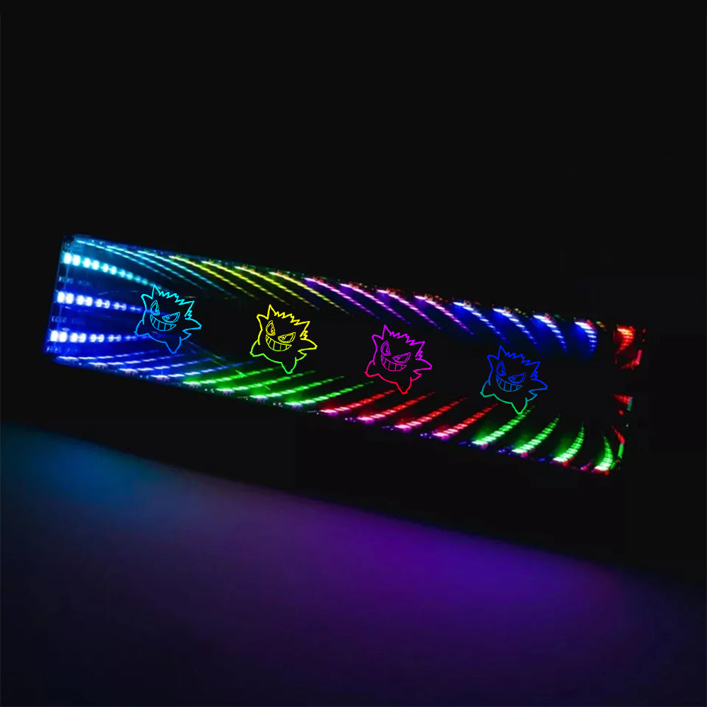 Gengar Racing BRAND NEW UNIVERSAL JDM POKEMON GENGAR MULTI-COLOR GALAXY MIRROR LED L ...