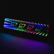 Load image into Gallery viewer, BRAND NEW UNIVERSAL JDM HEART ARROW MULTI-COLOR GALAXY MIRROR LED LIGHT CLIP-ON REAR VIEW WINK REARVIEW