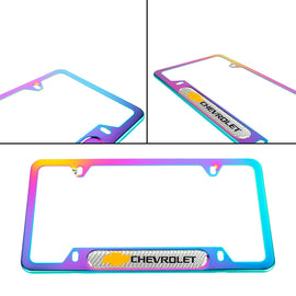 Brand New Universal 1PCS Chevrolet Neo Chrome Metal License Plate Frame