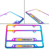 Brand New Universal 2PCS Chevrolet Neo Chrome Metal License Plate Frame