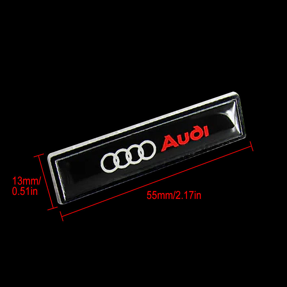 BRAND NEW 2PCS AUDI BLACK LUXURY AUTO CAR BODY FENDER METAL EMBLEM BADGE STICKER DECAL
