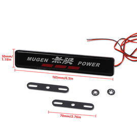BRAND NEW 1PCS MUGEN LED LIGHT CAR FRONT GRILLE BADGE ILLUMINATED DECAL STICKER