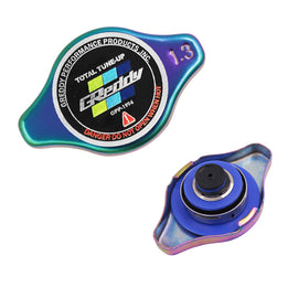 Brand New JDM 1.3bar 9mm Greddy Racing Neo Chrome Racing Cap High Pressure Radiator Cap For Universal