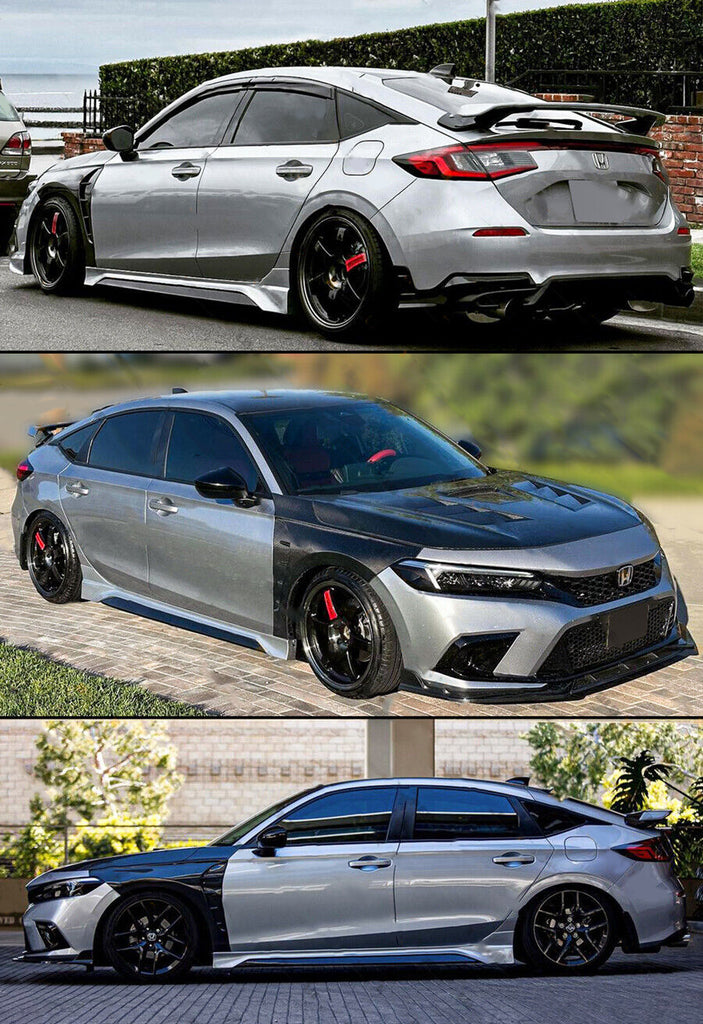 Yofer Emblems Brand New 2022-2025 Honda Civic Yofer Lunar Silver Black 2 Tone Side S ...