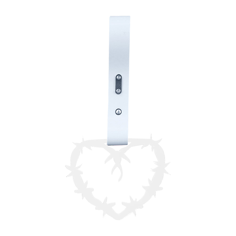 Brand New Barbed Wire Heart White JDM TSURIKAWA Ring Subway Train Bus Handle White Strap Charm Drift