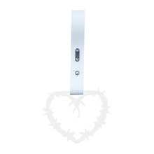 Load image into Gallery viewer, Brand New Barbed Wire Heart White JDM TSURIKAWA Ring Subway Train Bus Handle White Strap Charm Drift