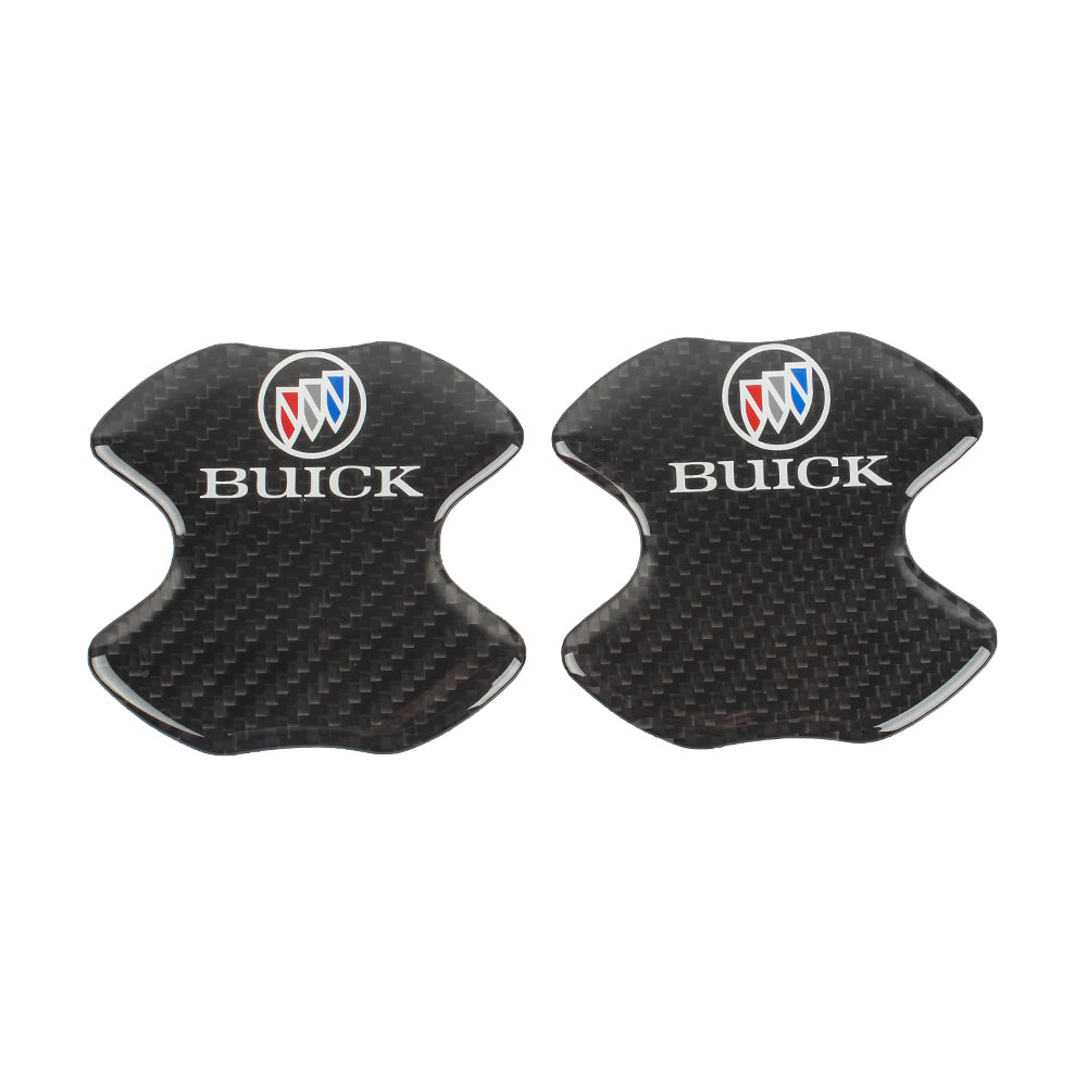 BRAND NEW UNIVERSAL 2PCS BUICK REAL CARBON FIBER ANTI-SCRATCH DOOR HANDLE PROTECTOR