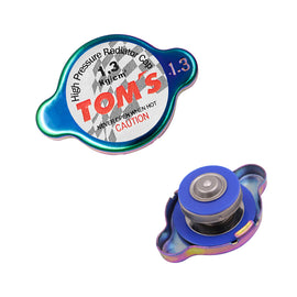 Brand New JDM 1.3bar 15mm Tom's Racing Neo Chrome Radiator Cap S Type Universal