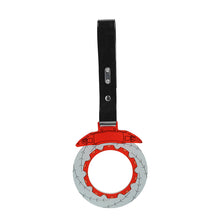 Load image into Gallery viewer, Brand New Brake Rotors Red TSURIKAWA Ring Subway Train Bus Handle Black Strap Charm Drift