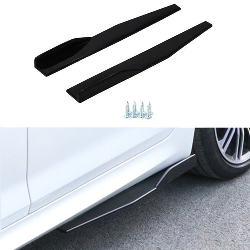 Brand New 2PCS Universal ABS Glossy Black Side Skirt Rocker Splitters Winglet Diffuser 31"X4"