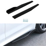 Brand New 2PCS Universal ABS Glossy Black Side Skirt Rocker Splitters Winglet Diffuser 31