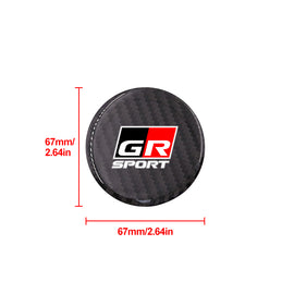 Brand New Universal 2PCS GR SPORT Real Carbon Fiber Car Cup Holder Pad Water Slot Non-Slip Mat