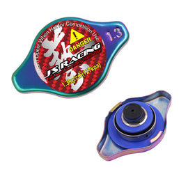 Brand New JDM 1.3bar 9mm J'S RACING Waza Neo Chrome Racing Cap High Pressure Radiator Cap For Universal