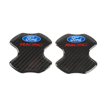 Load image into Gallery viewer, BRAND NEW UNIVERSAL 2PCS FORD RACING REAL CARBON FIBER ANTI-SCRATCH DOOR HANDLE PROTECTOR