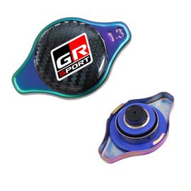 Brand New JDM 1.3bar 9mm GR SPORT Neo Chrome Racing Cap High Pressure Radiator Cap For Universal