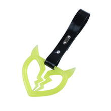 Load image into Gallery viewer, Brand New Devil Demon Broken Heart Yellow Glow In The Dark JDM TSURIKAWA Ring Subway Train Bus Handle Strap Charm Drift