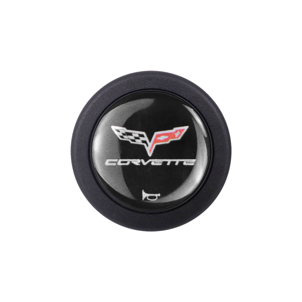 Brand New Universal Corvette Car Horn Button Black Steering Wheel Center Cap