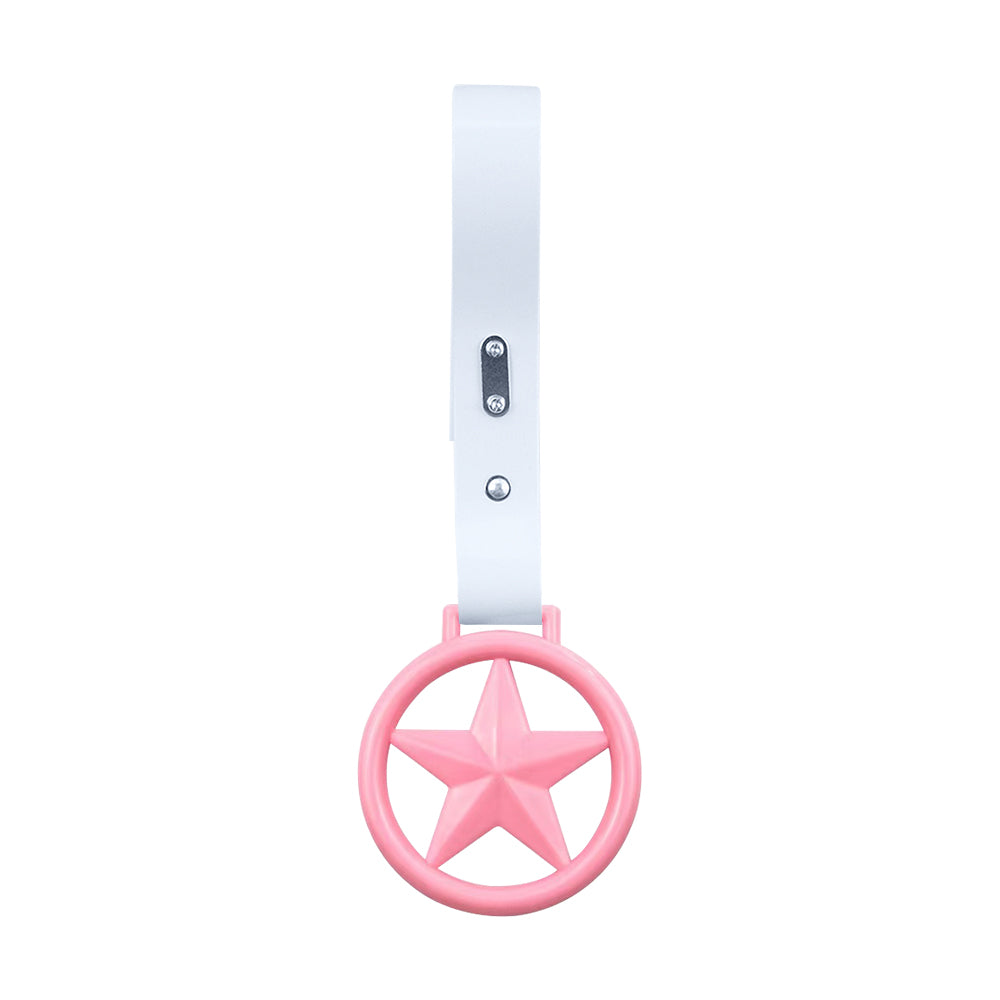 Brand New Round Star Pink JDM TSURIKAWA Ring Subway Train Bus Handle White Strap Charm Drift