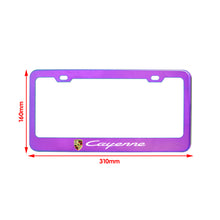Load image into Gallery viewer, Brand New 1PCS UNIVERSAL PORSCHE CAYENNE Neo Chrome Stainless Steel License Plate Frame