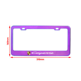 Brand New 1PCS UNIVERSAL PORSCHE CAYENNE Neo Chrome Stainless Steel License Plate Frame
