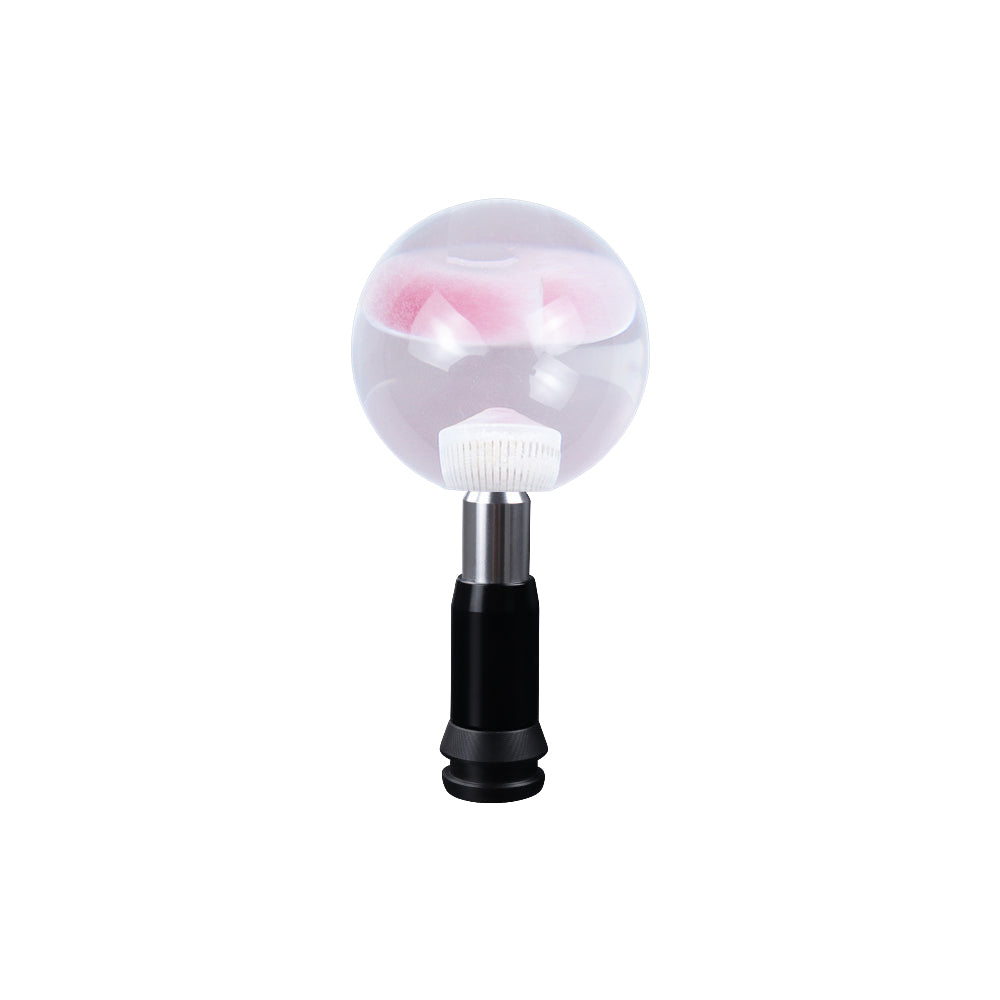 Brand New Universal Round Ball Heart Pink Crystal Clear Automatic Transmission Shift Knob