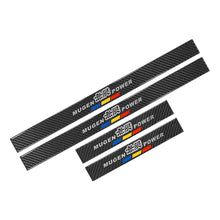 Load image into Gallery viewer, Brand New 4PCS Universal Mugen Power Real Carbon Fiber Black Car Door Scuff Sill Cover Panel Step Protector