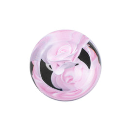 Brand New 1PCS Universal 15CM JDM Clear Pink Rose Flowers Manual Car Black Base Racing Stick Shift Knob M8 M10 M12
