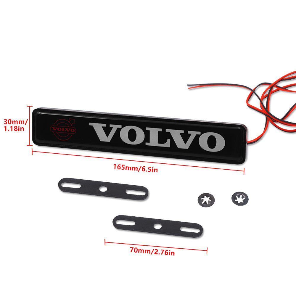 BRAND NEW 1PCS VOLVO LED LIGHT CAR FRONT GRILLE BADGE ILLUMINATED DECAL STICKER