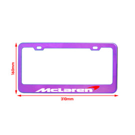 Brand New 1PCS UNIVERSAL MCLAREN Neo Chrome Stainless Steel License Plate Frame