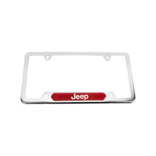 Load image into Gallery viewer, Brand New Universal 2PCS JEEP Chrome Metal License Plate Frame