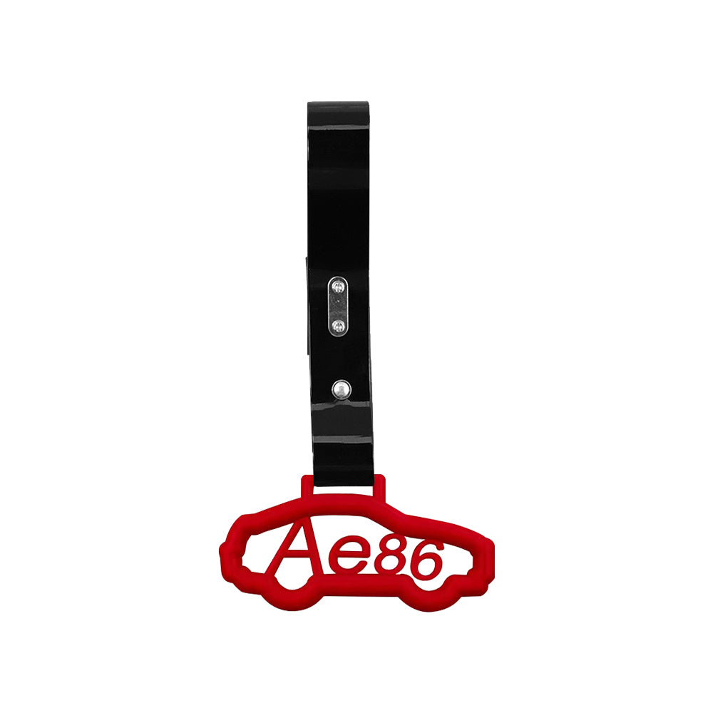 Brand New AE86 CAR Red JDM TSURIKAWA Ring Subway Train Bus Handle Black Strap Charm Drift