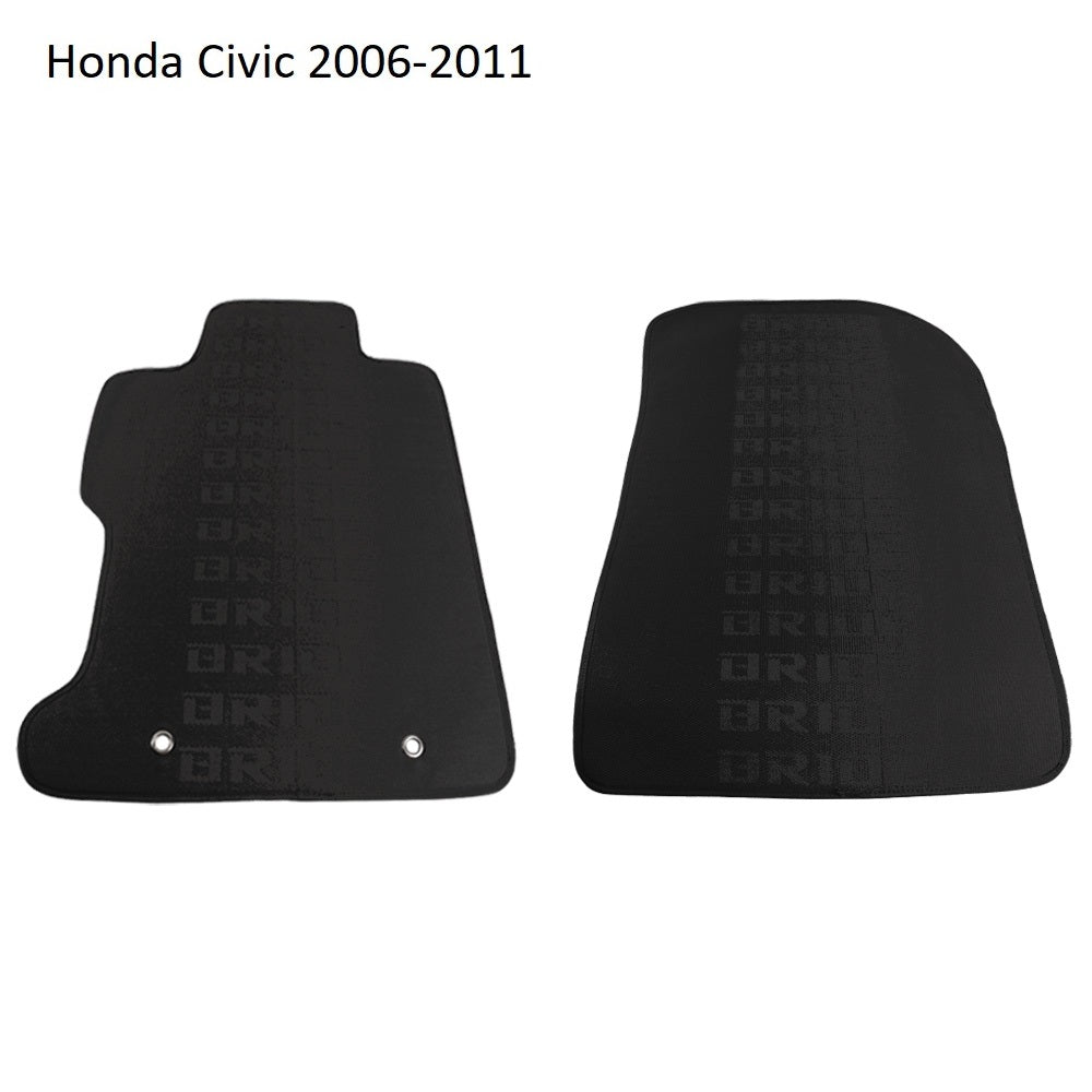 BRAND NEW 2006-2011 Honda Civic Bride Fabric Black Custom Fit Floor Mats Interior Carpets LHD