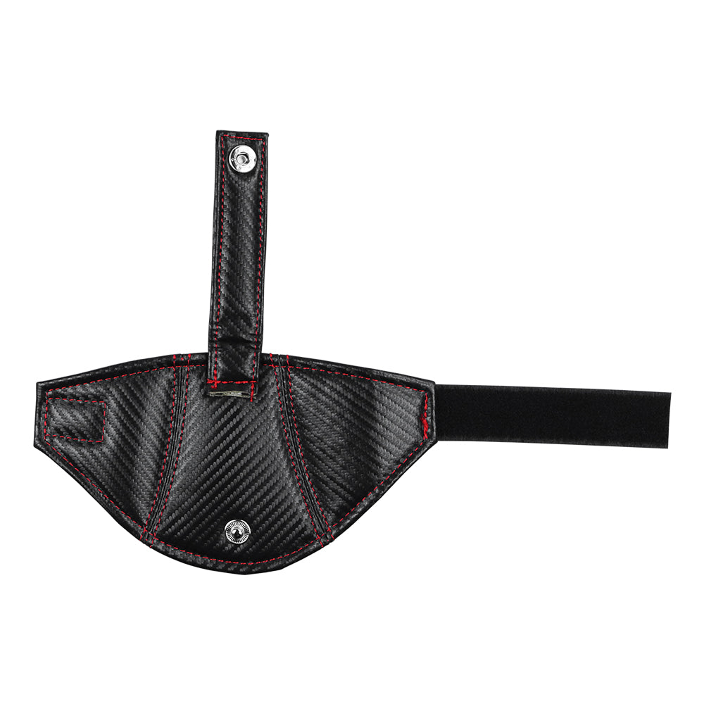 Brand New Universal JDM Carbon Fiber PVC Leather W/Red Stitching RECARO/BRIDE Bucket Seat Belt Guide Holder Protector