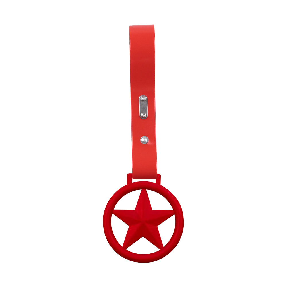 Brand New Round Star Red JDM TSURIKAWA Ring Subway Train Bus Handle Red Strap Charm Drift