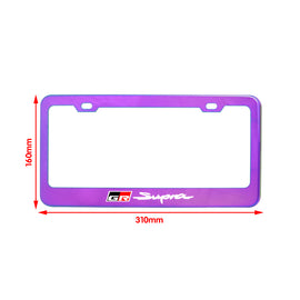 Brand New 1PCS UNIVERSAL TOYOTA GR SUPRA Neo Chrome Stainless Steel License Plate Frame