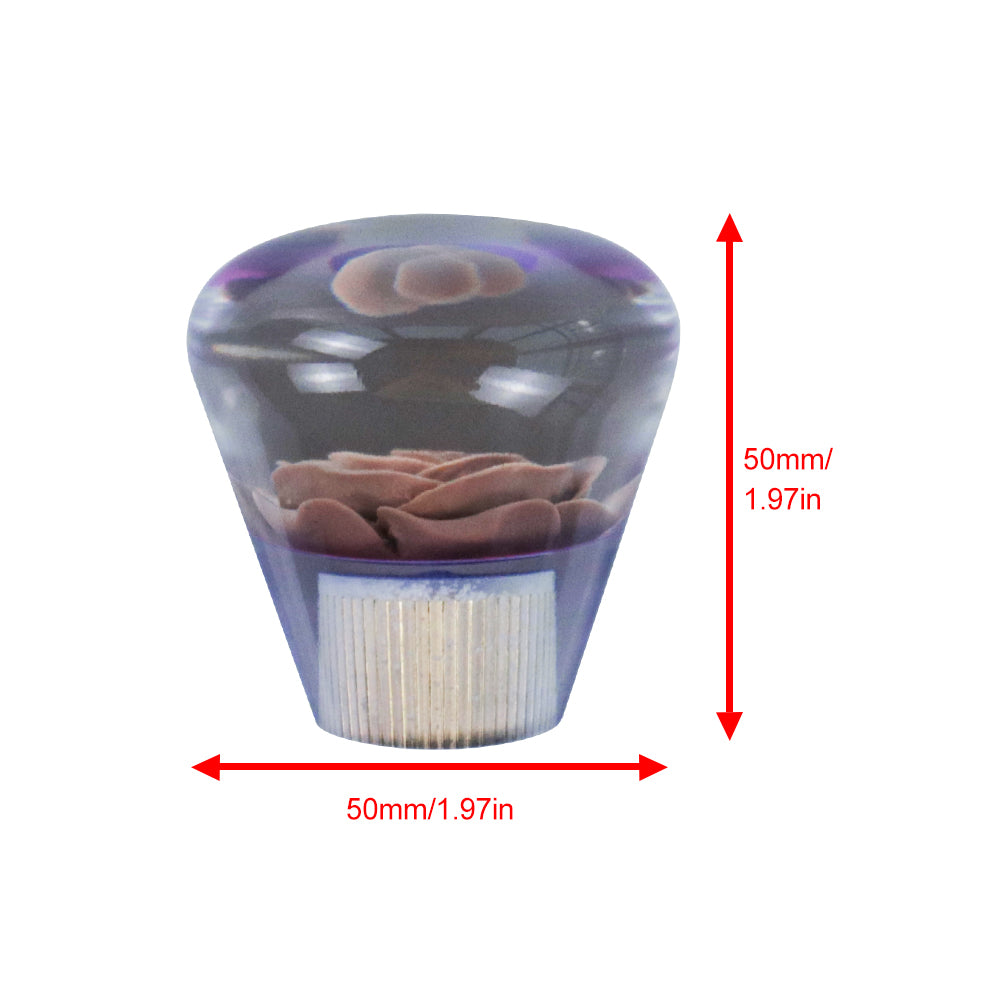 BRAND NEW JDM 50MM Universal Diamond Flower Brown Crystal Manual Gear Stick Shift Knob Shifter M8 M10 M12
