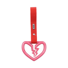 Load image into Gallery viewer, Brand New Pink Broken Heart Carbon Fiber JDM TSURIKAWA Ring Subway Train Bus Handle Strap Charm Drift