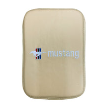 Load image into Gallery viewer, BRAND NEW UNIVERSAL MUSTANG BEIGE Car Center Console Armrest Cushion Mat Pad Cover Embroidery