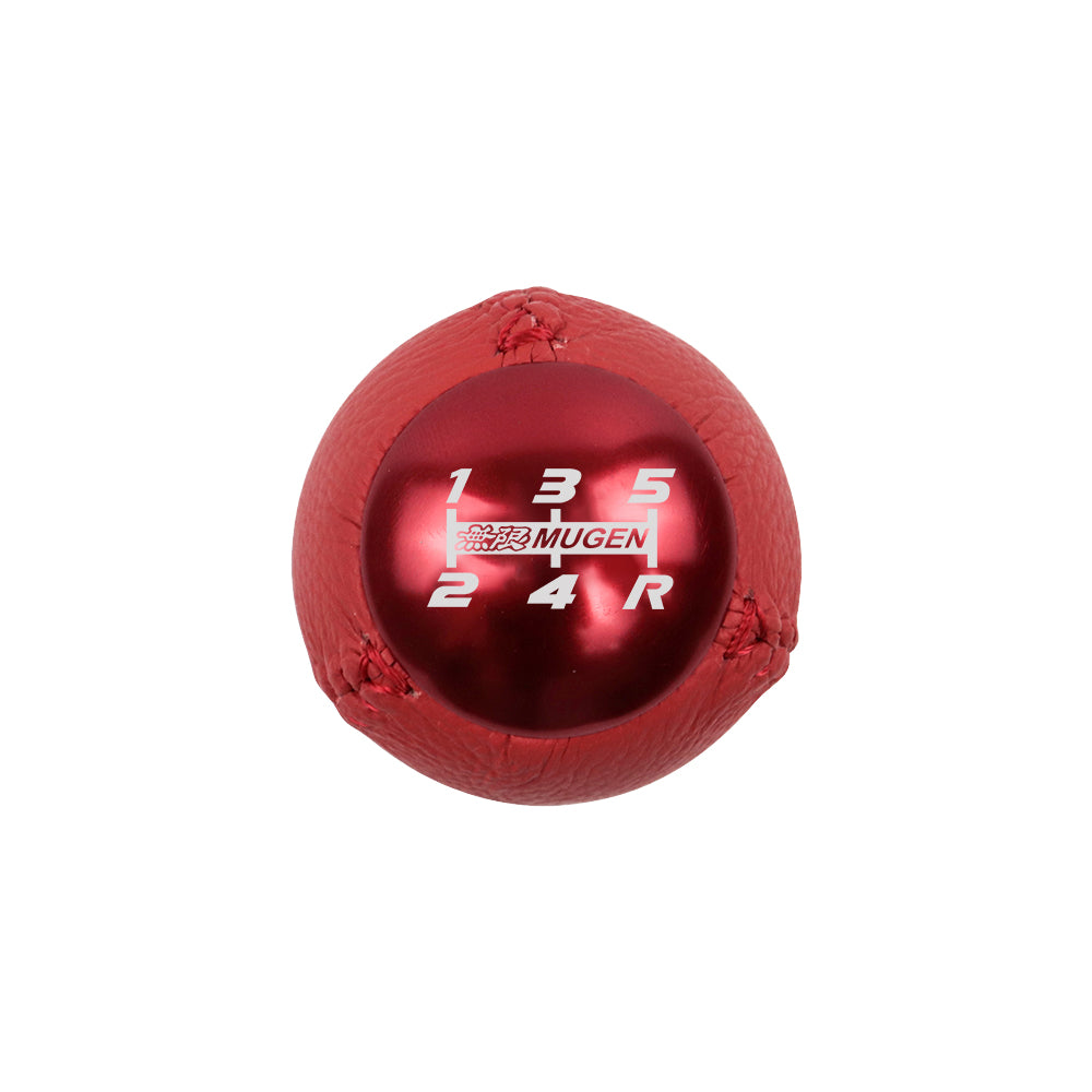 BRAND NEW JDM Mugen Leather 5 Speed Shift Knob RED HONDA CRZ Type R Civic FA5 FG2 SI