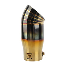 Load image into Gallery viewer, Brand New Gold/Black Stainless Steel Car Exhaust Muffler Tip Straight Pipe 2.5&#39;&#39; Inlet