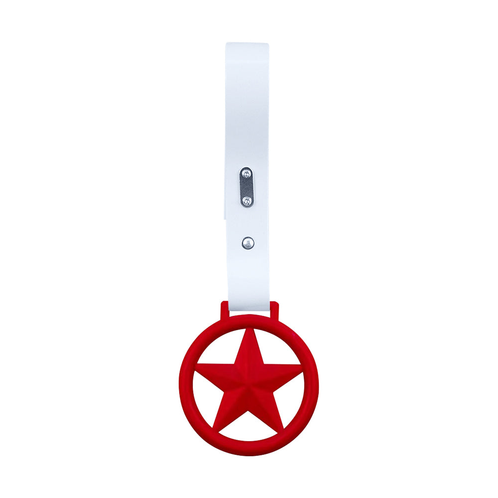 Brand New Round Star Red JDM TSURIKAWA Ring Subway Train Bus Handle White Strap Charm Drift