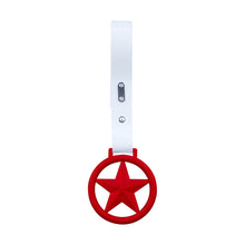 Load image into Gallery viewer, Brand New Round Star Red JDM TSURIKAWA Ring Subway Train Bus Handle White Strap Charm Drift