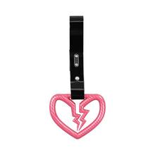 Load image into Gallery viewer, Brand New Pink Broken Heart Carbon Fiber JDM TSURIKAWA Ring Subway Train Bus Handle Strap Charm Drift