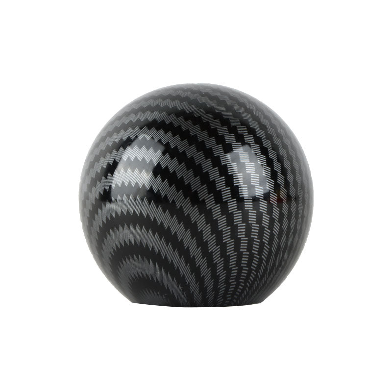BRAND NEW UNIVERSAL JDM Aluminum Carbon Fiber Style Round Ball Manual Gear Stick Shift Knob Universal M8 M10 M12