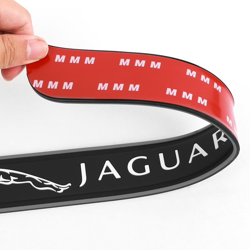 Brand New 4PCS Universal Jaguar Silver Rubber Car Door Scuff Sill Cover Panel Step Protector