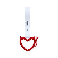 Load image into Gallery viewer, Brand New Devil Love Heart Red JDM TSURIKAWA Ring Subway Train Bus Handle White Strap Charm Drift