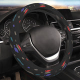 Brand New Universal Recaro Style Soft Flexible Fabric Car Auto Steering Wheel Cover Protector 14