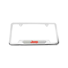 Load image into Gallery viewer, Brand New Universal 2PCS JEEP Chrome Metal License Plate Frame