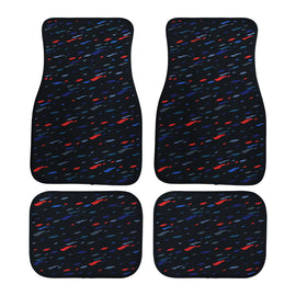 Brand New Universal 4PCS RECARO STYLE Racing Black Fabric Car Floor Mats Interior Carpets