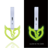 Brand New Devil Demon Broken Heart Yellow Glow In The Dark JDM TSURIKAWA Ring Subway Train Bus Handle Strap Charm Drift